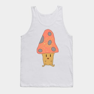 Light Red Happy Mushroom Tank Top